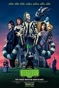 Winona Ryder, Willem Dafoe, Michael Keaton, Monica Bellucci, Catherine O'Hara, Justin Theroux, Arthur Conti, Nick Kellington, and Jenna Ortega in Beetlejuice Beetlejuice (2024)