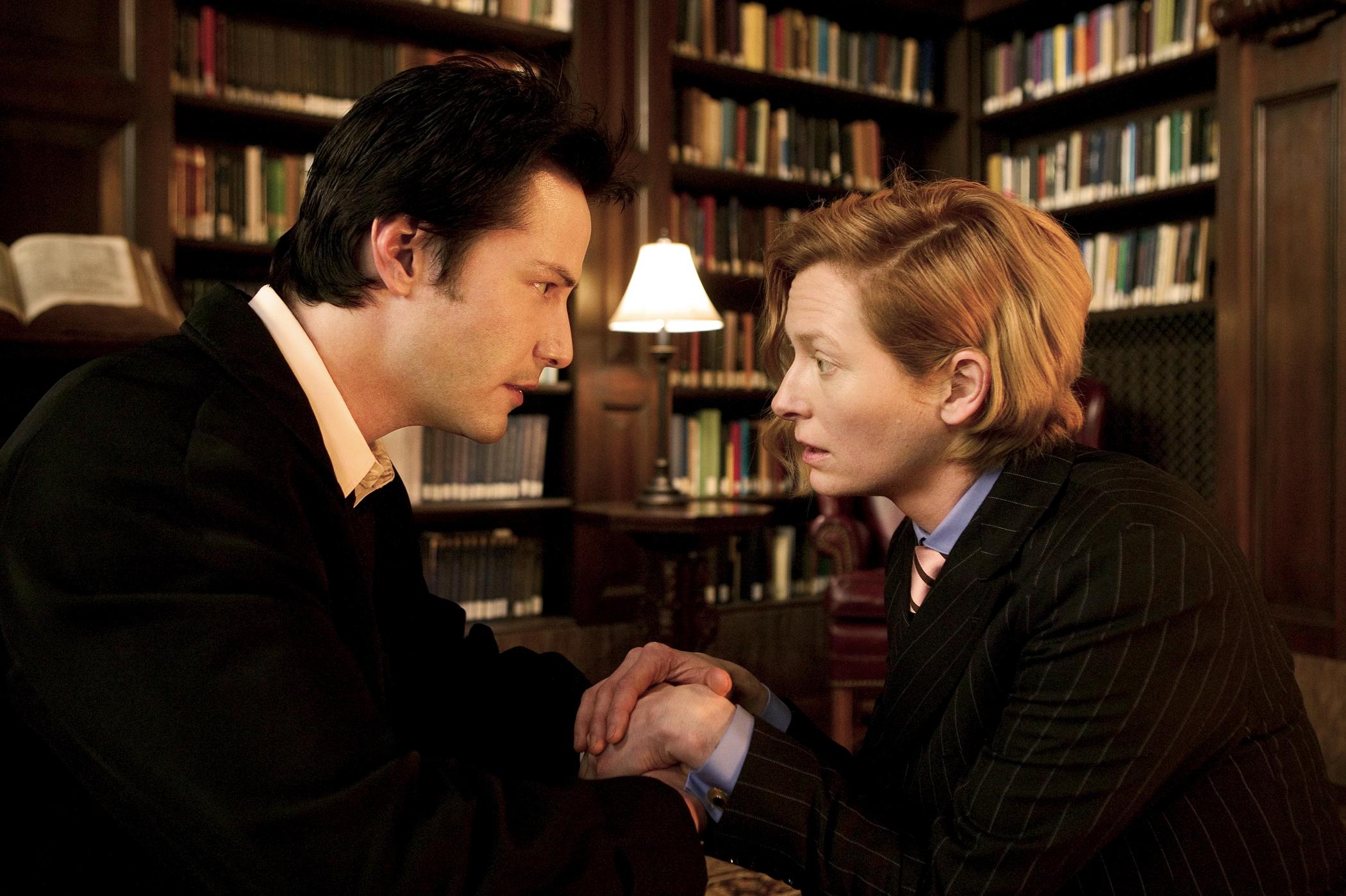 Keanu Reeves and Tilda Swinton in Constantine (2005)