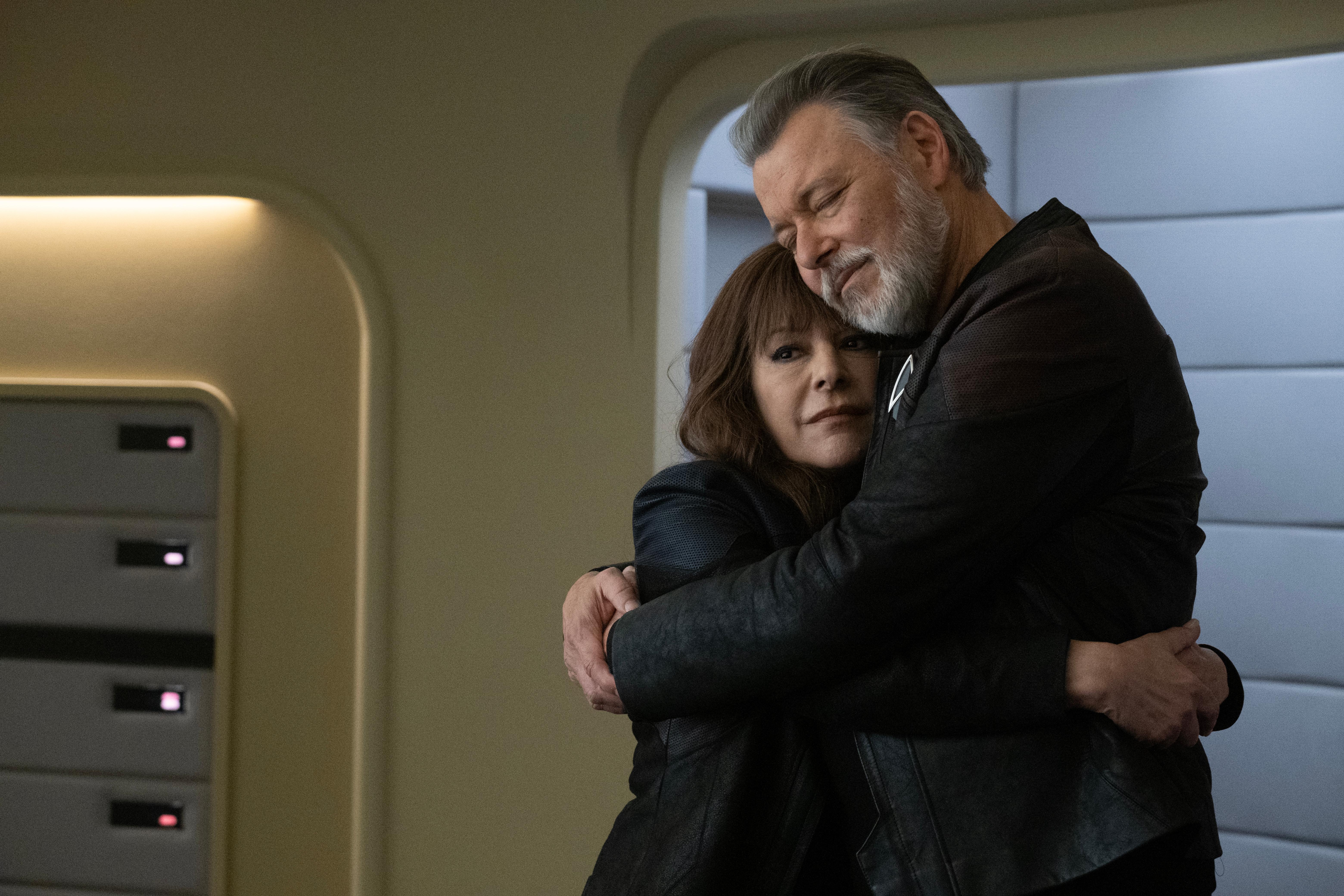 Jonathan Frakes and Marina Sirtis in The Last Generation (2023)