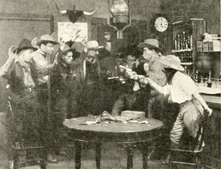 John Cossar, Edna Mayo, and Bryant Washburn in The Sky Hunters (1915)