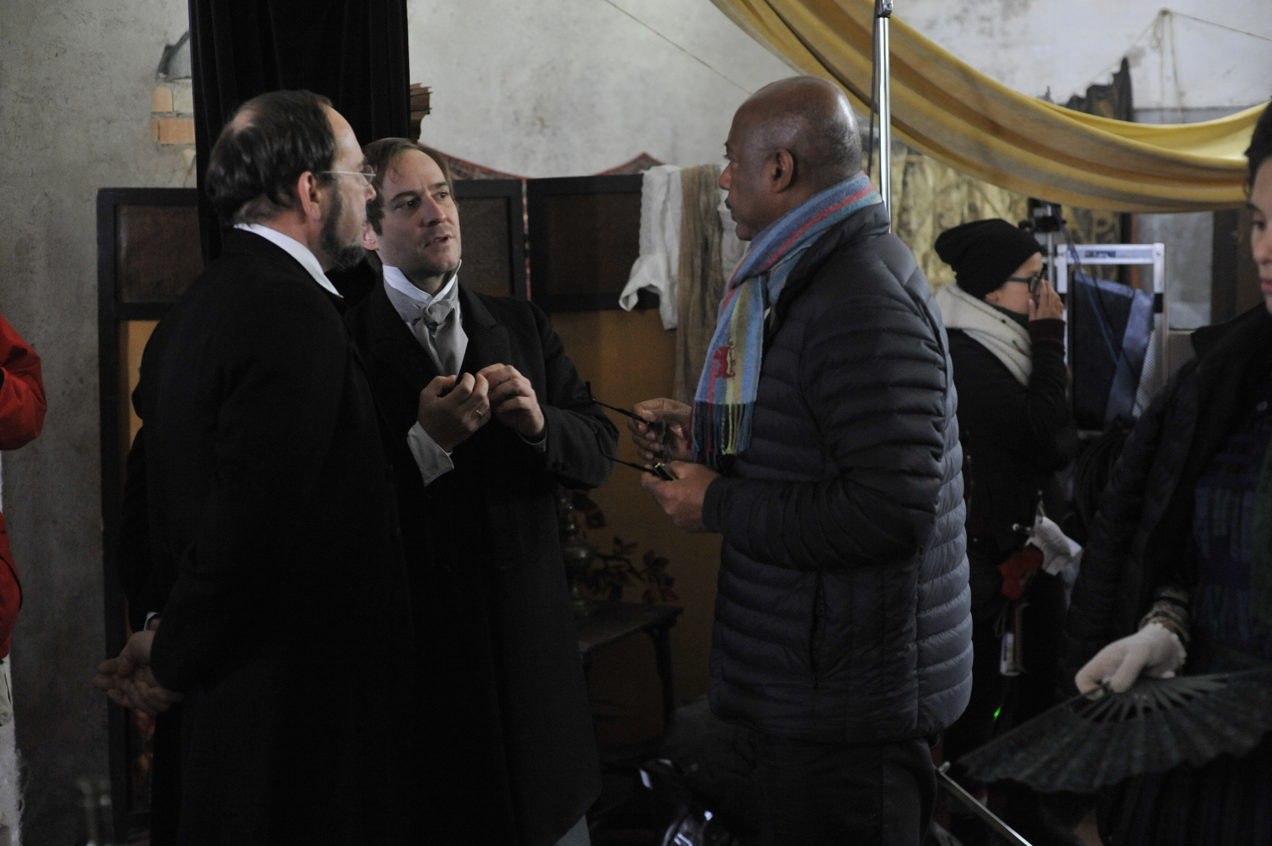 Olivier Gourmet, Raoul Peck, and Niels-Bruno Schmidt in The Young Karl Marx (2017)