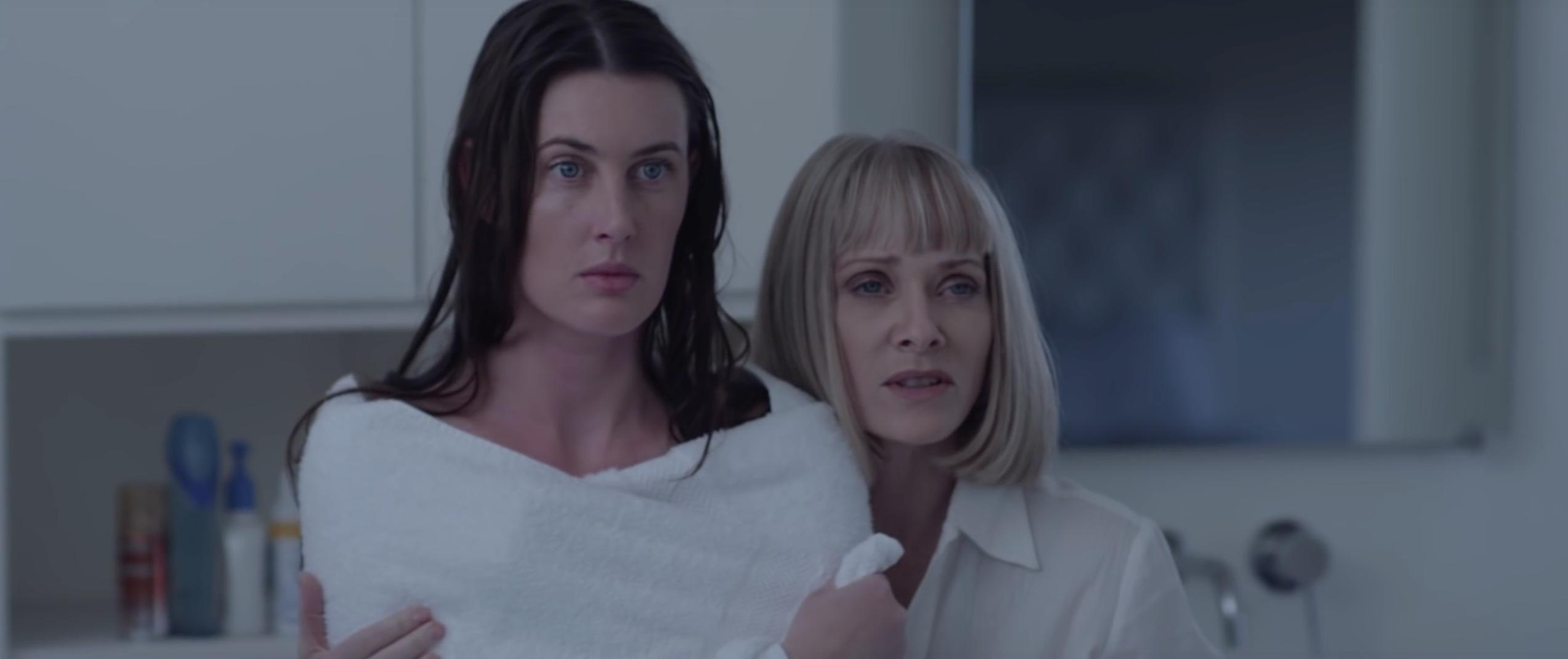 Barbara Crampton and Sarah Hagan in Sun Choke (2015)