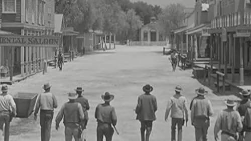 Trevor Bardette, Douglas Fowley, John Milford, Hugh O'Brian, and Steve Rowland in The Life and Legend of Wyatt Earp (1955)