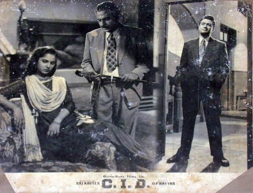 Dev Anand, Waheeda Rehman, and Bir Sakuja in C.I.D. (1956)