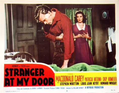 Skip Homeier and Patricia Medina in Stranger at My Door (1956)