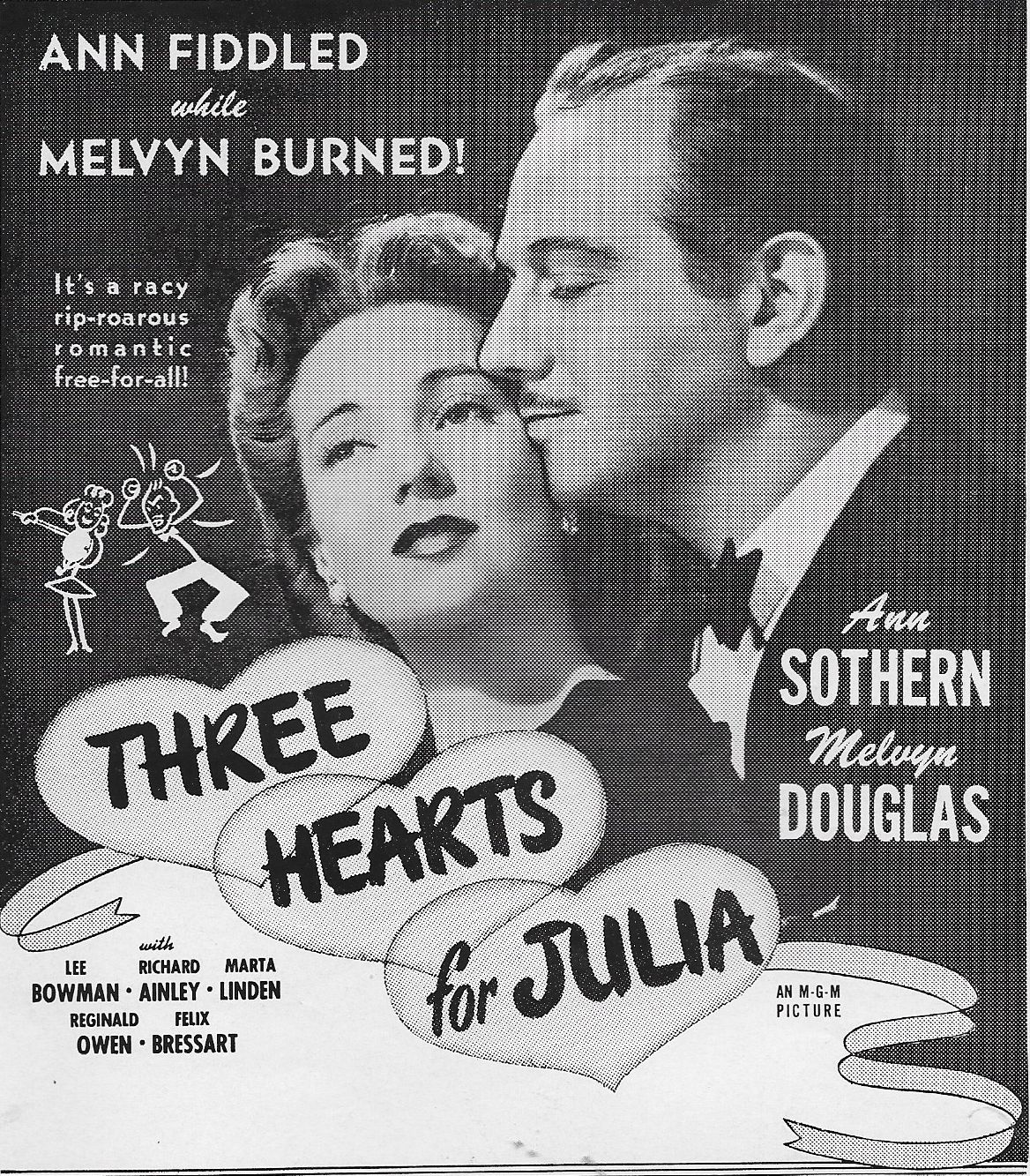 Melvyn Douglas and Ann Sothern in Three Hearts for Julia (1943)