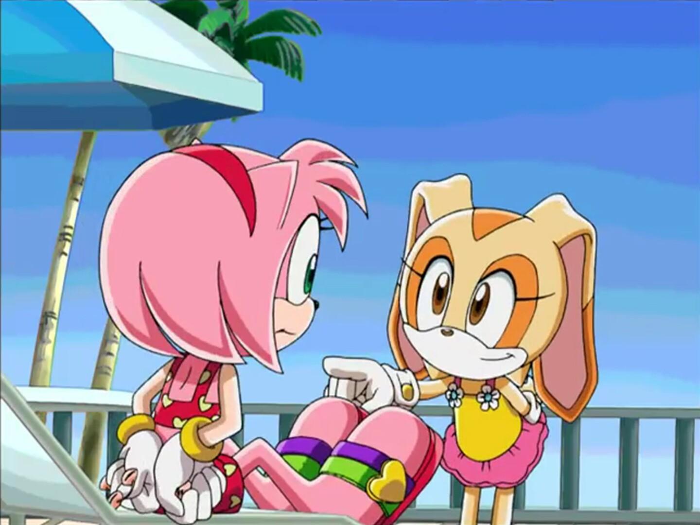 Lisa Ortiz and Rebecca Honig in Sonic X (2003)