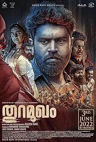 Indrajith Sukumaran, Nivin Pauly, Joju George, Arjun Ashokan, and Nimisha Sajayan in Thuramukham (2023)