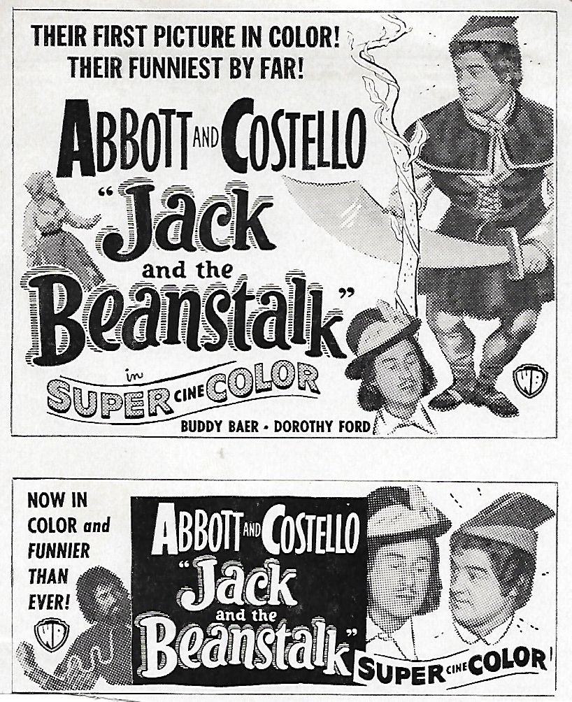 Bud Abbott, Buddy Baer, and Lou Costello in Jack and the Beanstalk (1952)