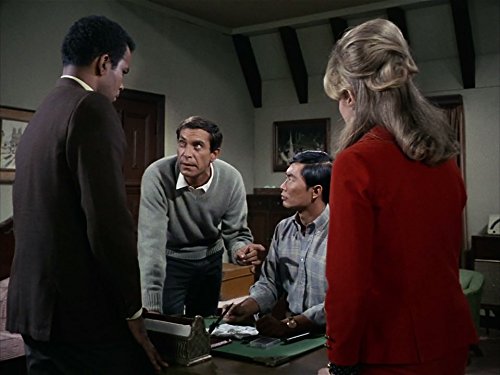 Barbara Bain, Martin Landau, George Takei, and Greg Morris in Mission: Impossible (1966)