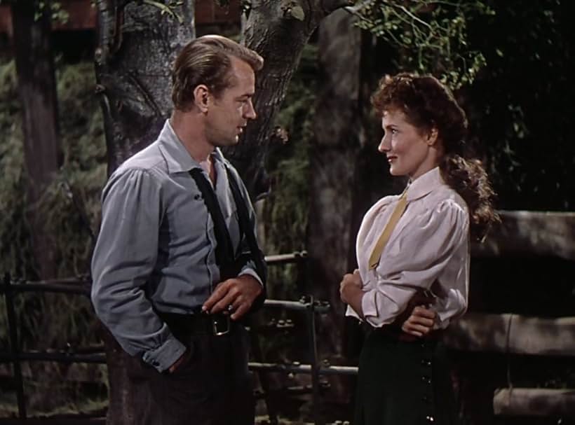 Alan Ladd and Brenda Marshall in Whispering Smith (1948)