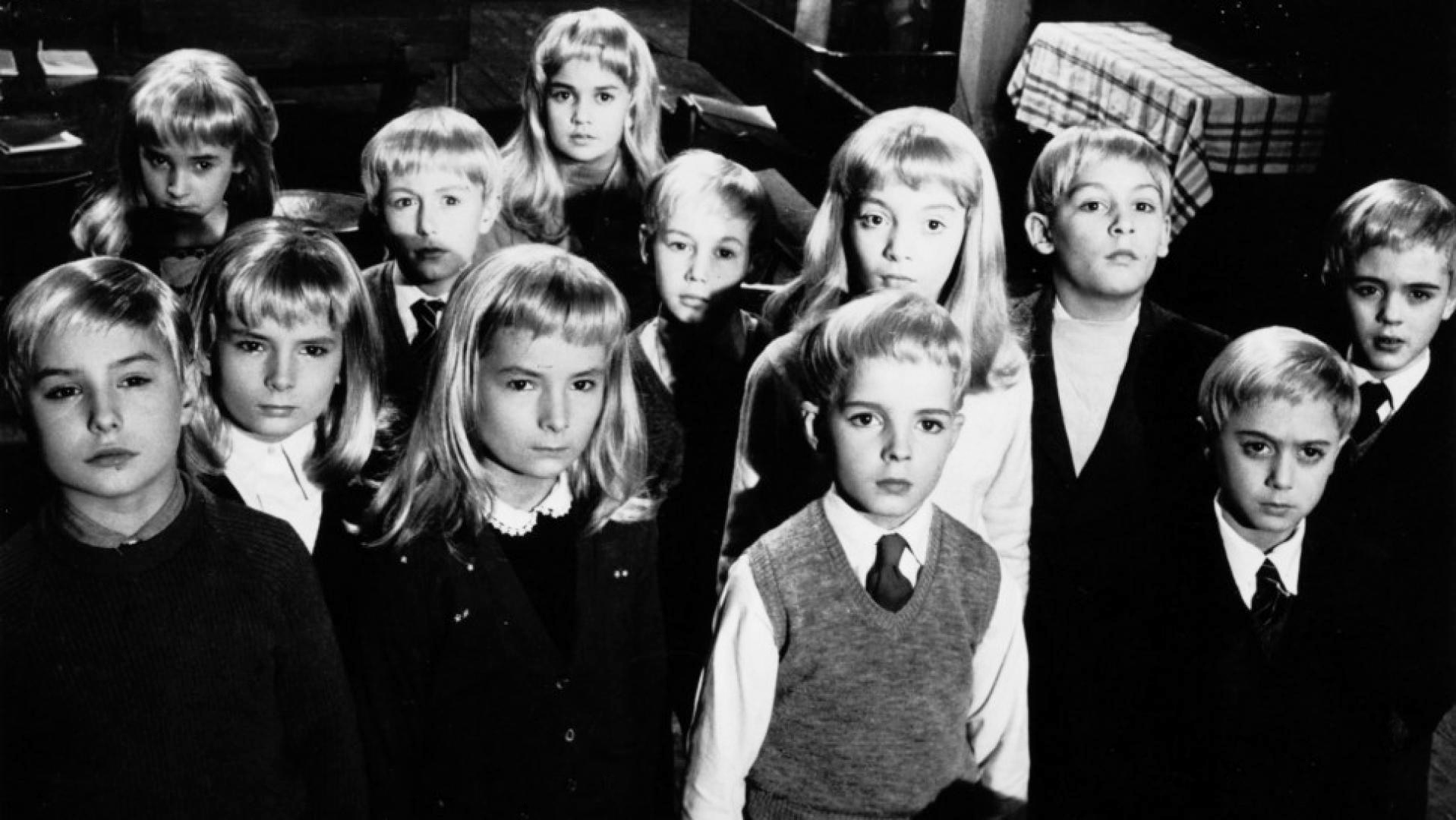 Linda Bateson, June Cowell, Carlo Cura, Howard Knight, Roger Malik, Mark Mileham, Peter Preidel, Lesley Scoble, Teri Scoble, Martin Stephens, Peter Taylor, Elizabeth Munden, and John Kelly in Village of the Damned (1960)