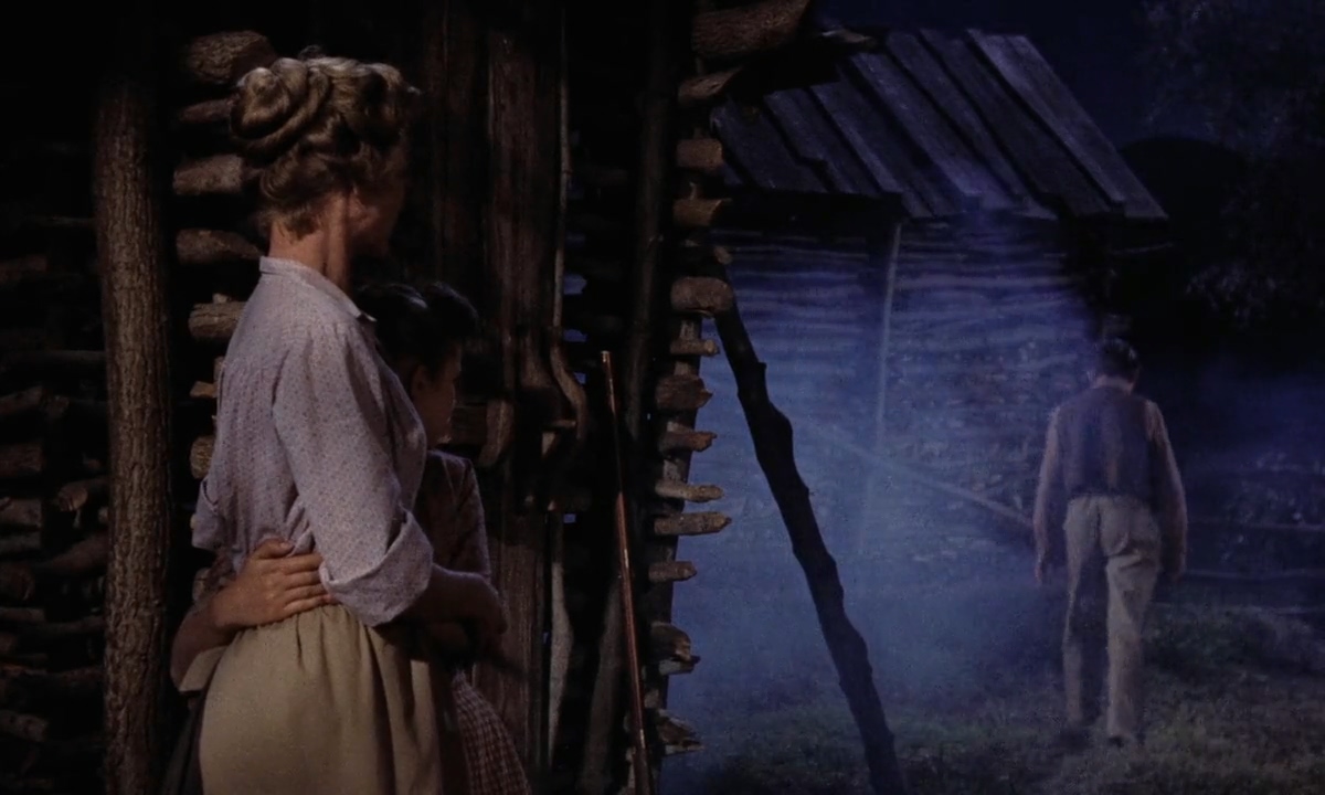 Tommy Kirk, Dorothy McGuire, and Beverly Washburn in Old Yeller (1957)