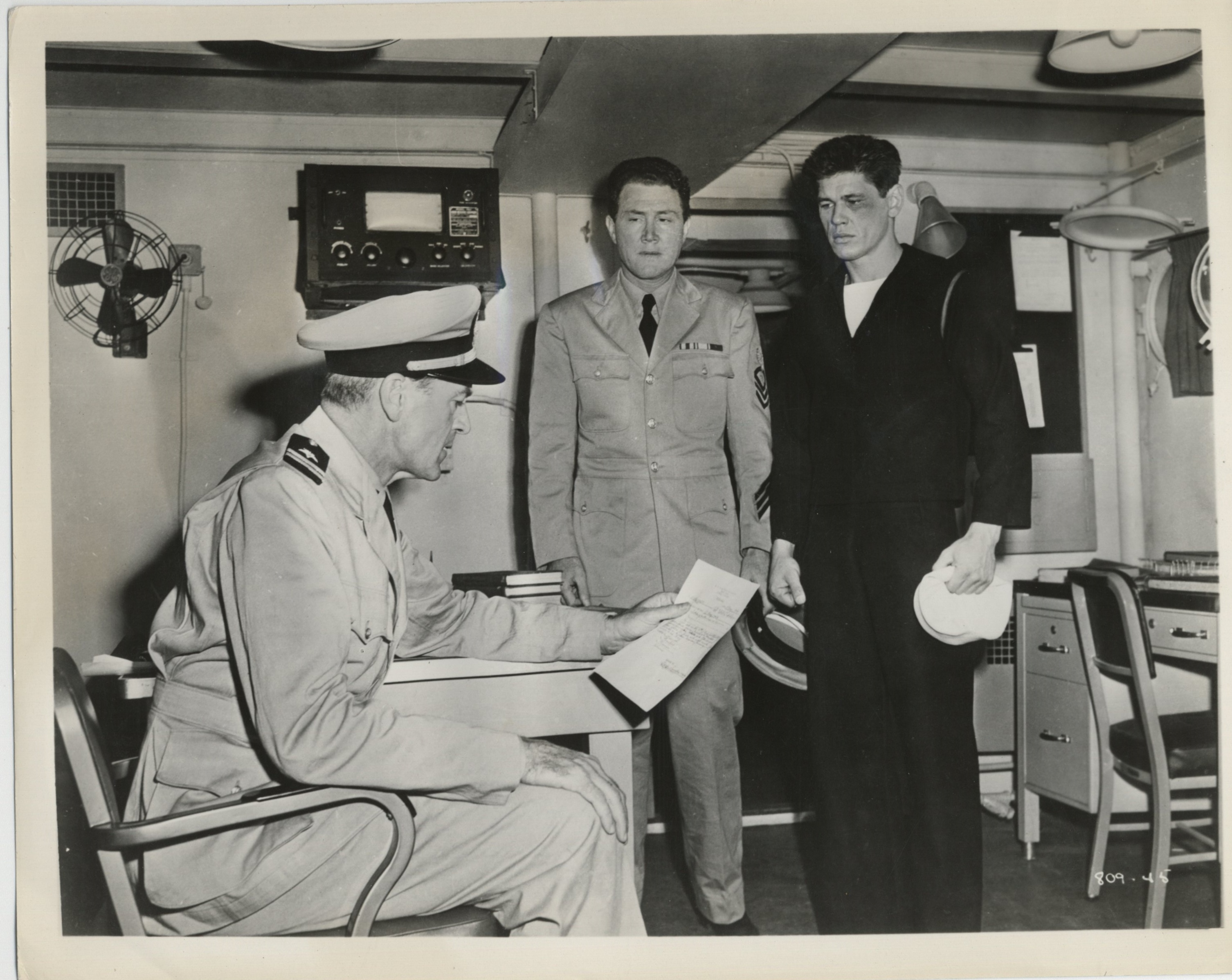 Gary Cooper, Charles Bronson, and Henry Slate in You're in the Navy Now (1951)