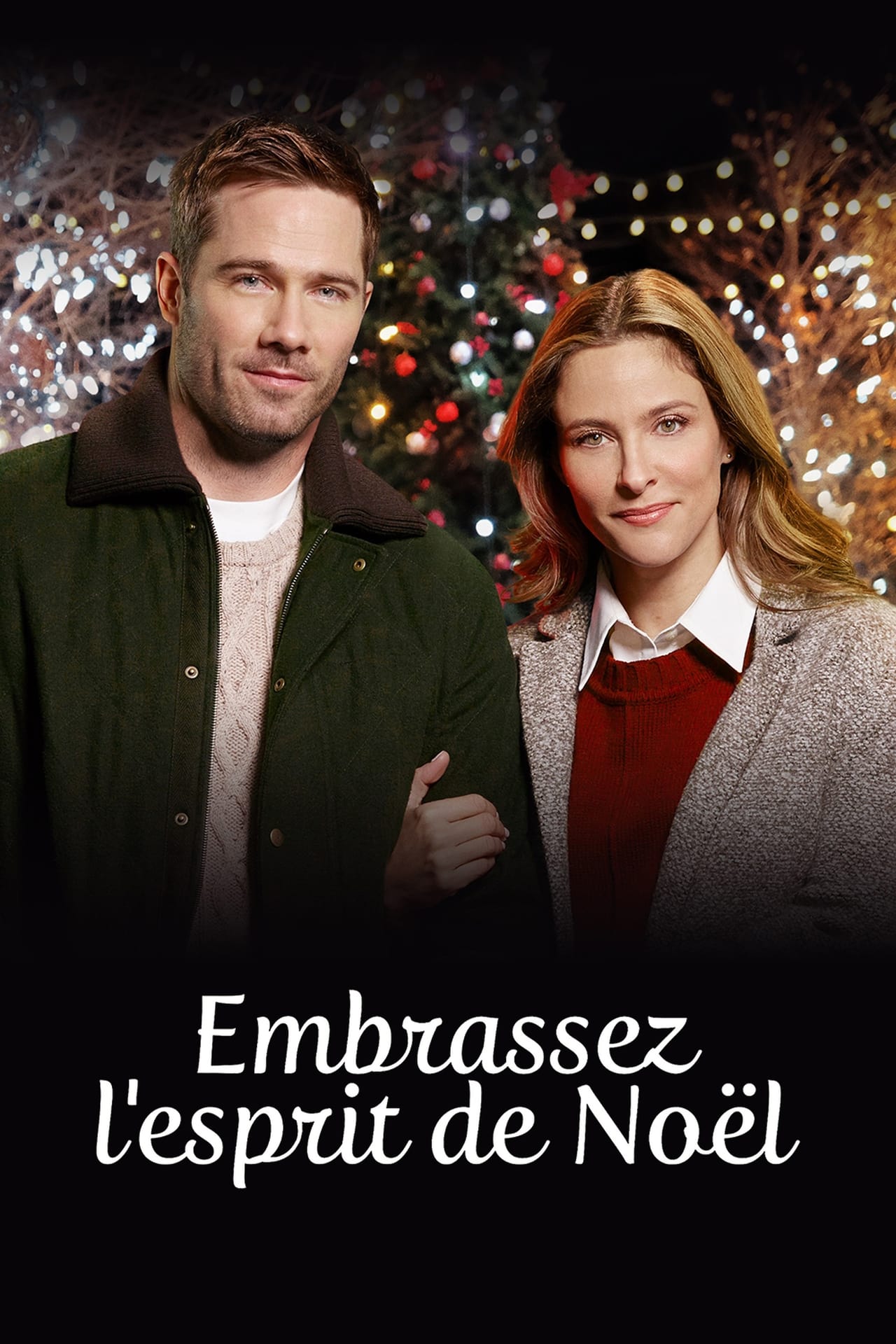 Jill Wagner and Luke Macfarlane in Karen Kingsbury's Maggie's Christmas Miracle (2017)