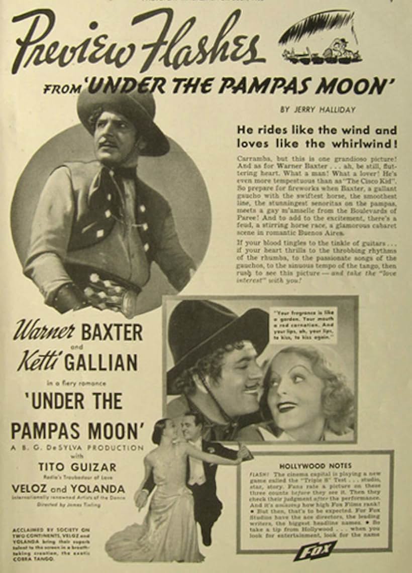 Warner Baxter, Ketti Gallian, Veloz, and Yolanda in Under the Pampas Moon (1935)