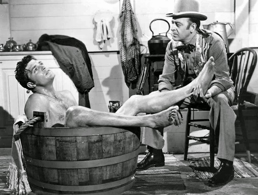 Eddie Foy Jr. and Dale Robertson in The Farmer Takes a Wife (1953)