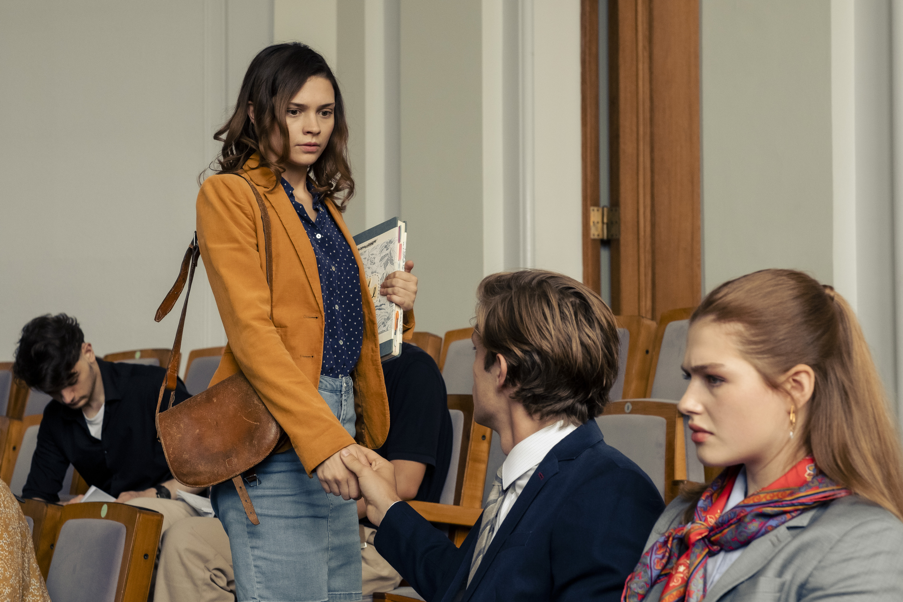 Sonja Weißer, Damian Hardung, and Harriet Herbig-Matten in Maxton Hall: The World Between Us (2024)