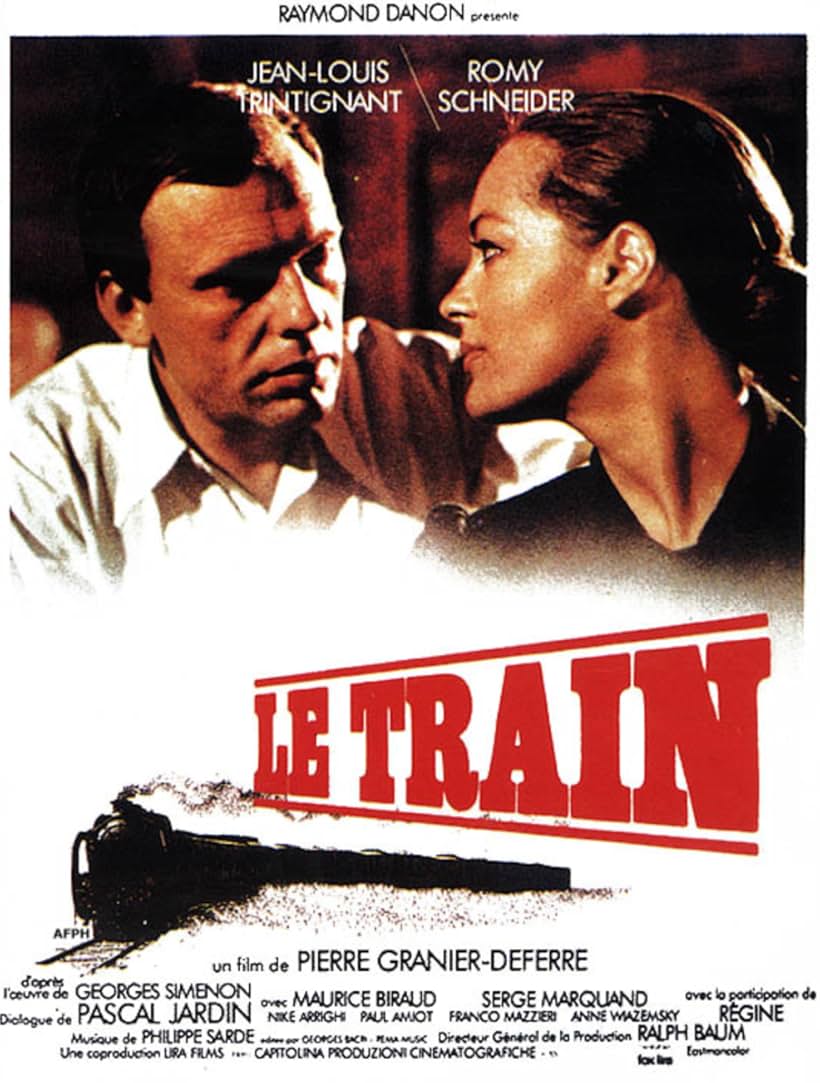 Romy Schneider and Jean-Louis Trintignant in The Last Train (1973)