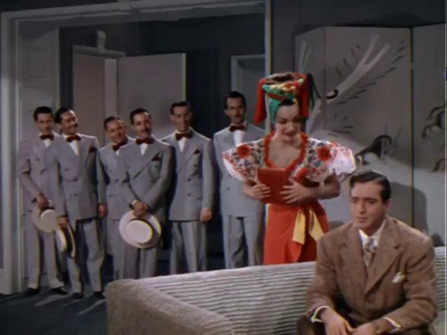 Carmen Miranda, Bando da Lua, and John Payne in Springtime in the Rockies (1942)