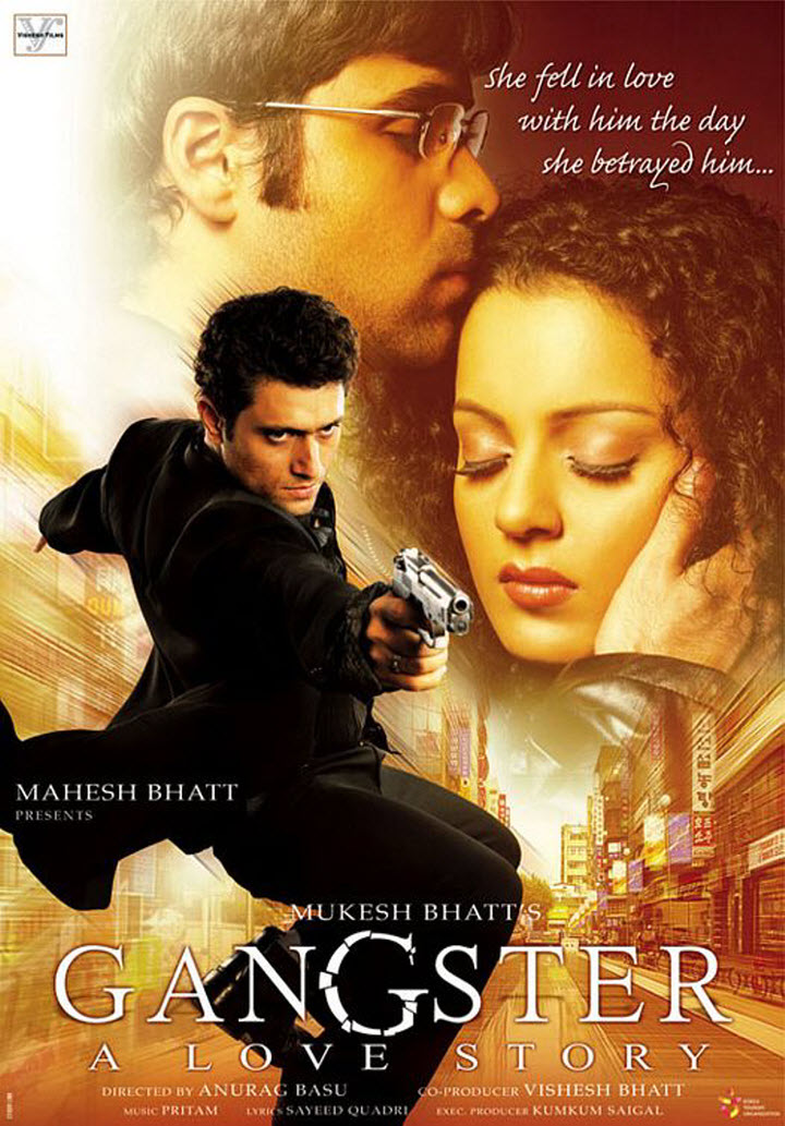 Emraan Hashmi, Shiney Ahuja, and Kangana Ranaut in Gangster (2006)