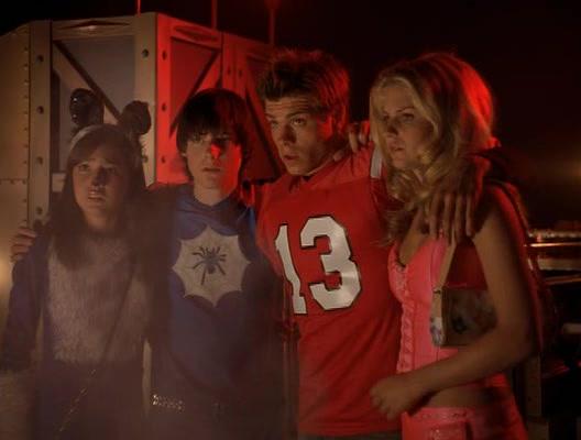 Matthew Lawrence, Jake Thomas, Nikki Griffin, and Taylor Dooley in Monster Night (2006)