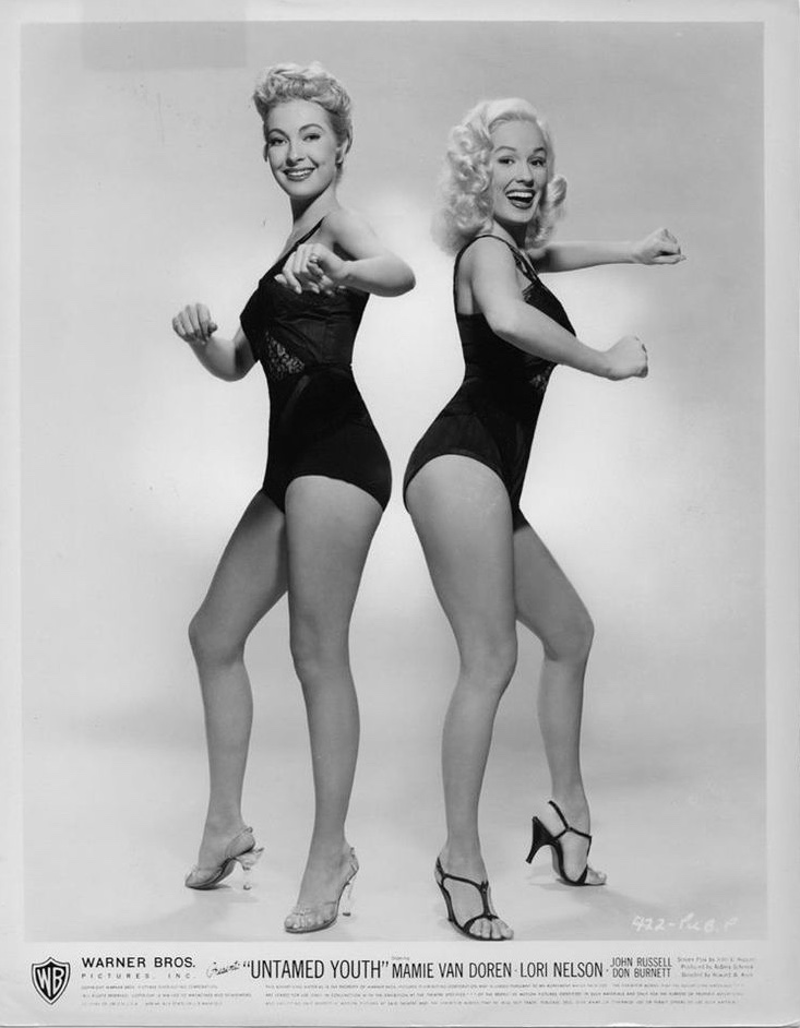 Lori Nelson and Mamie Van Doren in Untamed Youth (1957)