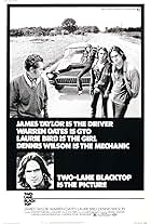 Laurie Bird, Warren Oates, James Taylor, and Dennis Wilson in Two-Lane Blacktop (1971)