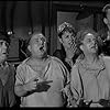 Moe Howard, Larry Fine, Joe DeRita, Quinn K. Redeker, and Vicki Trickett in The Three Stooges Meet Hercules (1962)