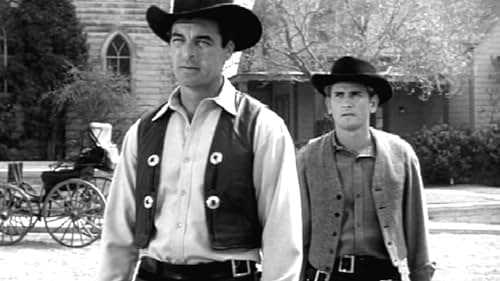 Michael Landon and Rory Calhoun in The Texan (1958)