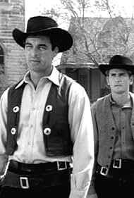 Michael Landon and Rory Calhoun in The Texan (1958)