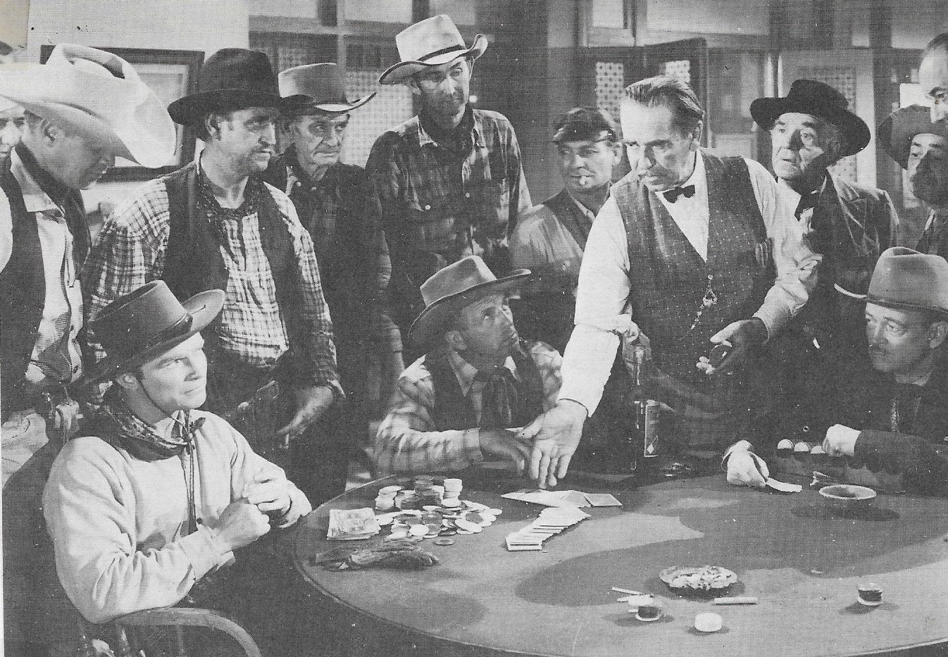 Noah Beery, Don 'Red' Barry, Horace B. Carpenter, Jess Cavin, Wheaton Chambers, Duke Green, Emmett Lynn, Cactus Mack, Jack O'Shea, Duke Taylor, and Ken Terrell in Outlaws of Pine Ridge (1942)