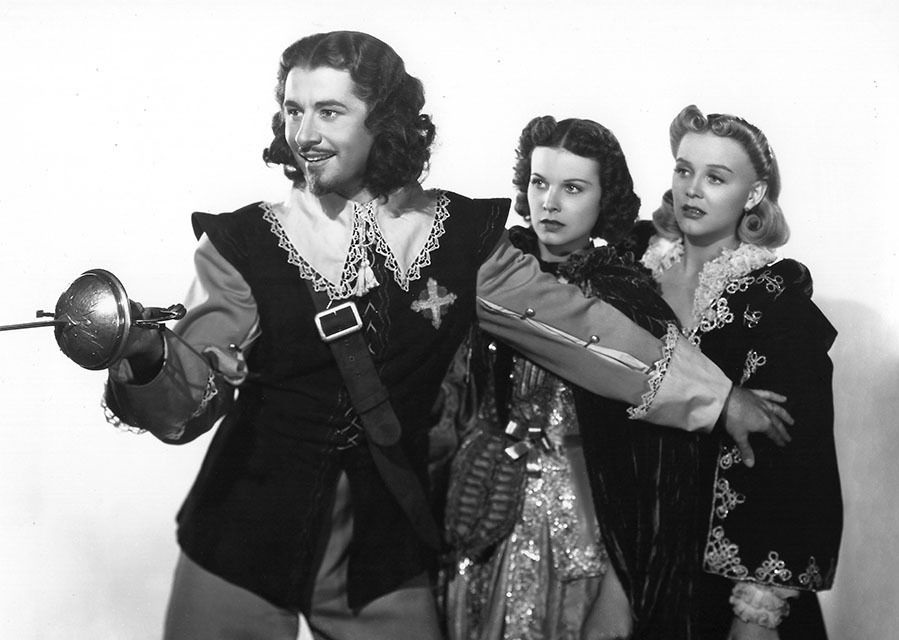 Don Ameche, Gloria Stuart, and Pauline Moore in The Three Musketeers (1939)