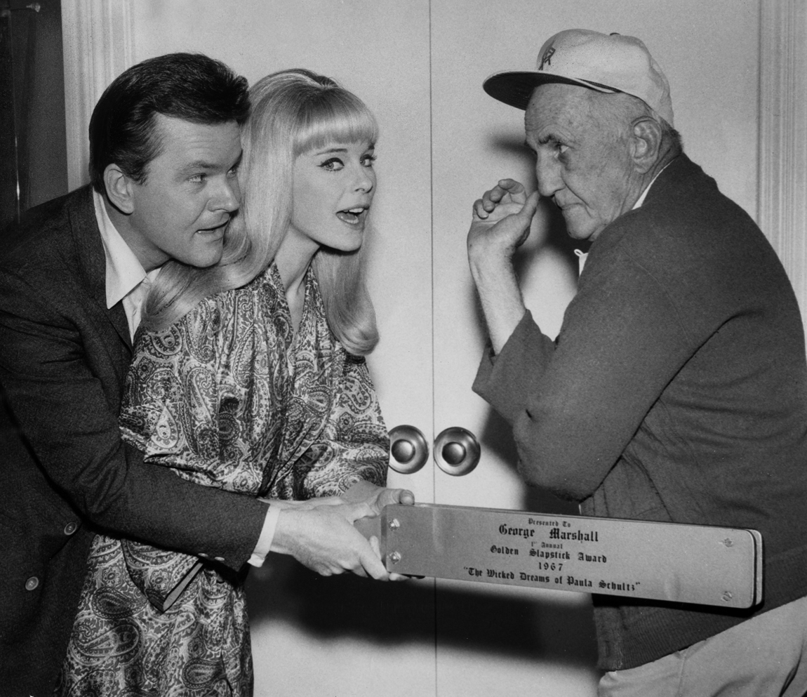 Bob Crane, George Marshall, and Elke Sommer in The Wicked Dreams of Paula Schultz (1968)