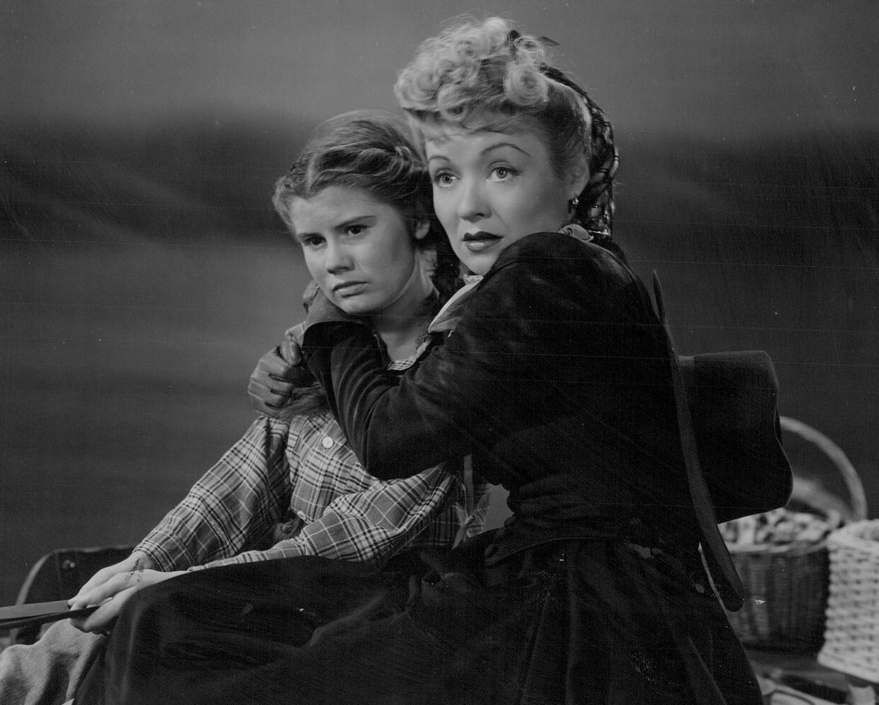 Constance Bennett and Betty Brewer in Wild Bill Hickok Rides (1942)