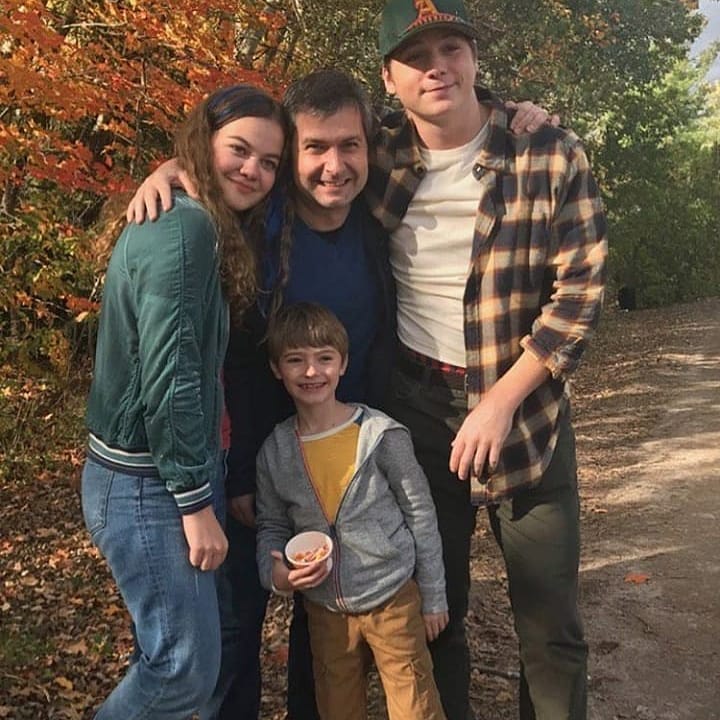 Gabriel Rodriguez, Jack Mulhern, Megan Charpentier, and Jackson Robert Scott at an event for Locke & Key (2017)