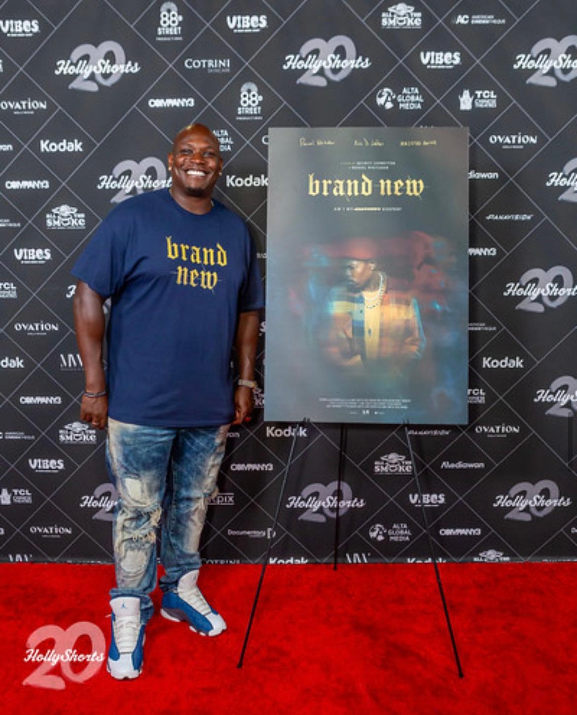 De’Markes Dogan at the premier of BrandNew at the Hollyshorts Film Festival.