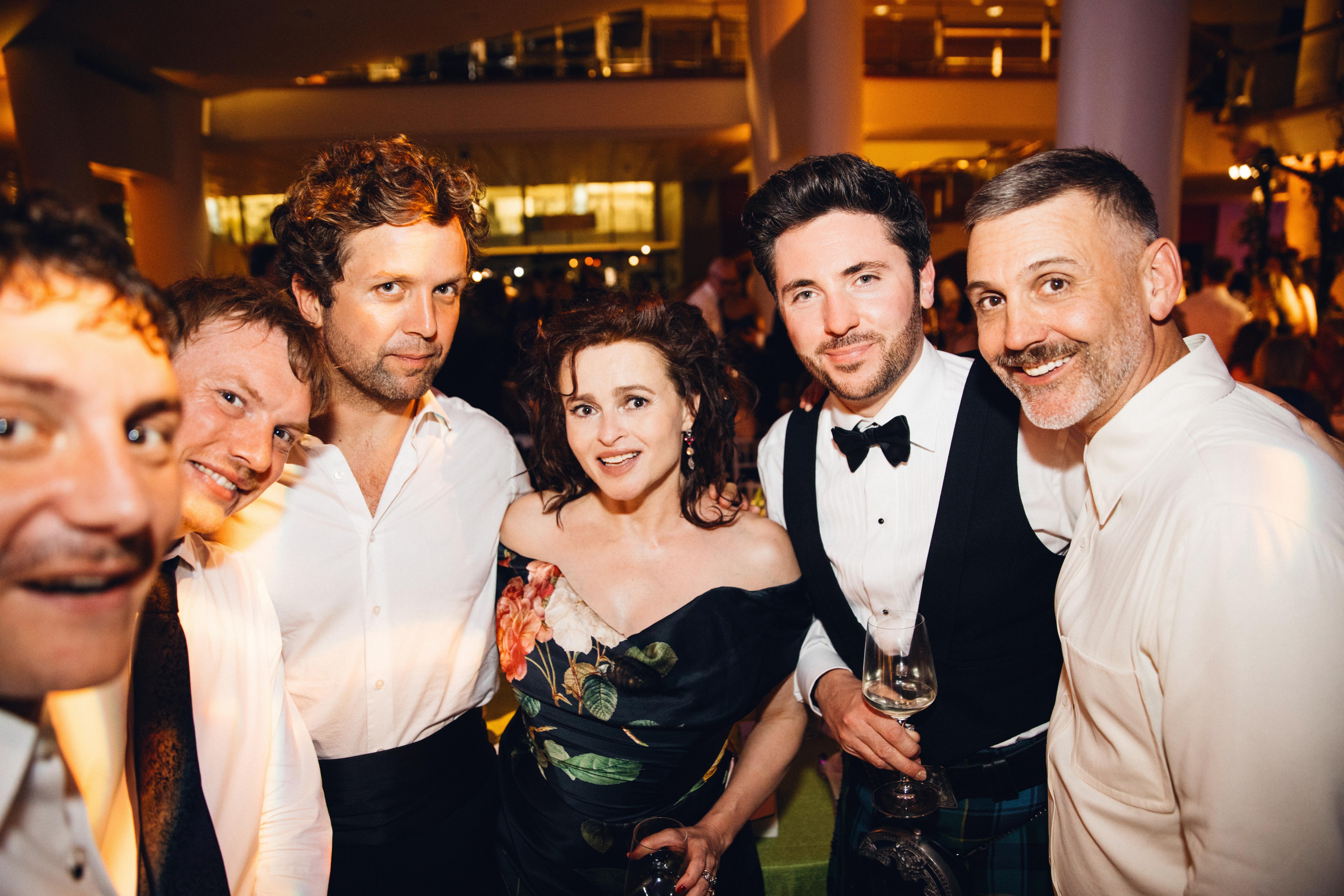 BAFTA nominees Helena Bonham Carter, Peter Hoar and Blair Mowat  from the production 'Nolly' celebrate at the BAFTA P&O Cruises TV Awards 2024