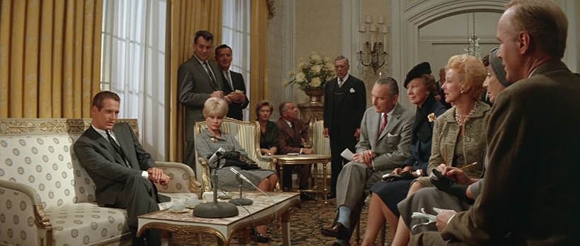 Paul Newman, Leo G. Carroll, Rudolph Anders, Virginia Christine, Anna Lee, Elke Sommer, and Ben Wright in The Prize (1963)