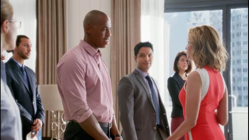 Calista Flockhart, Mehcad Brooks, and Rey Valentin in Supergirl (2015)