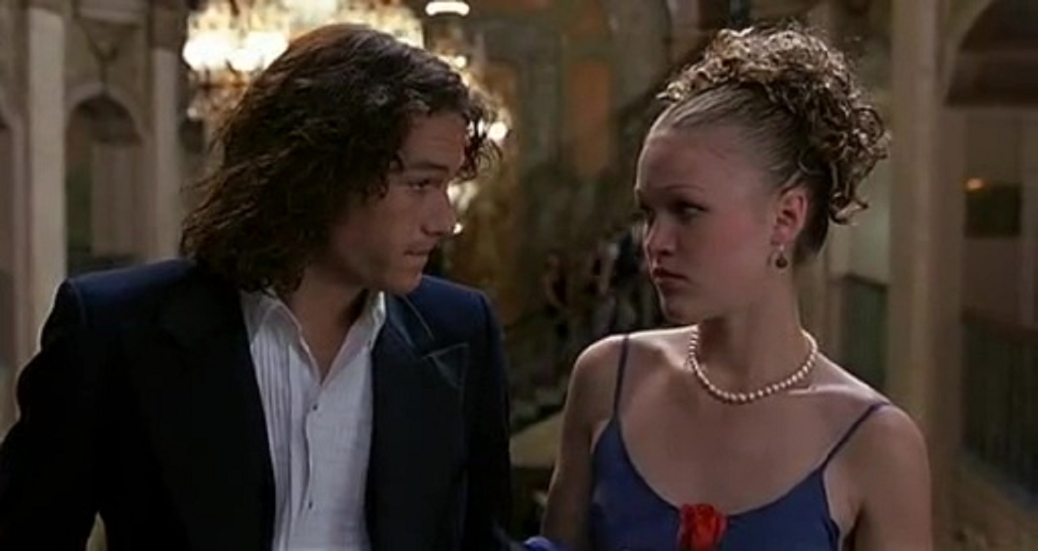 Heath Ledger and Julia Stiles in 10 Things I Hate About You (1999)