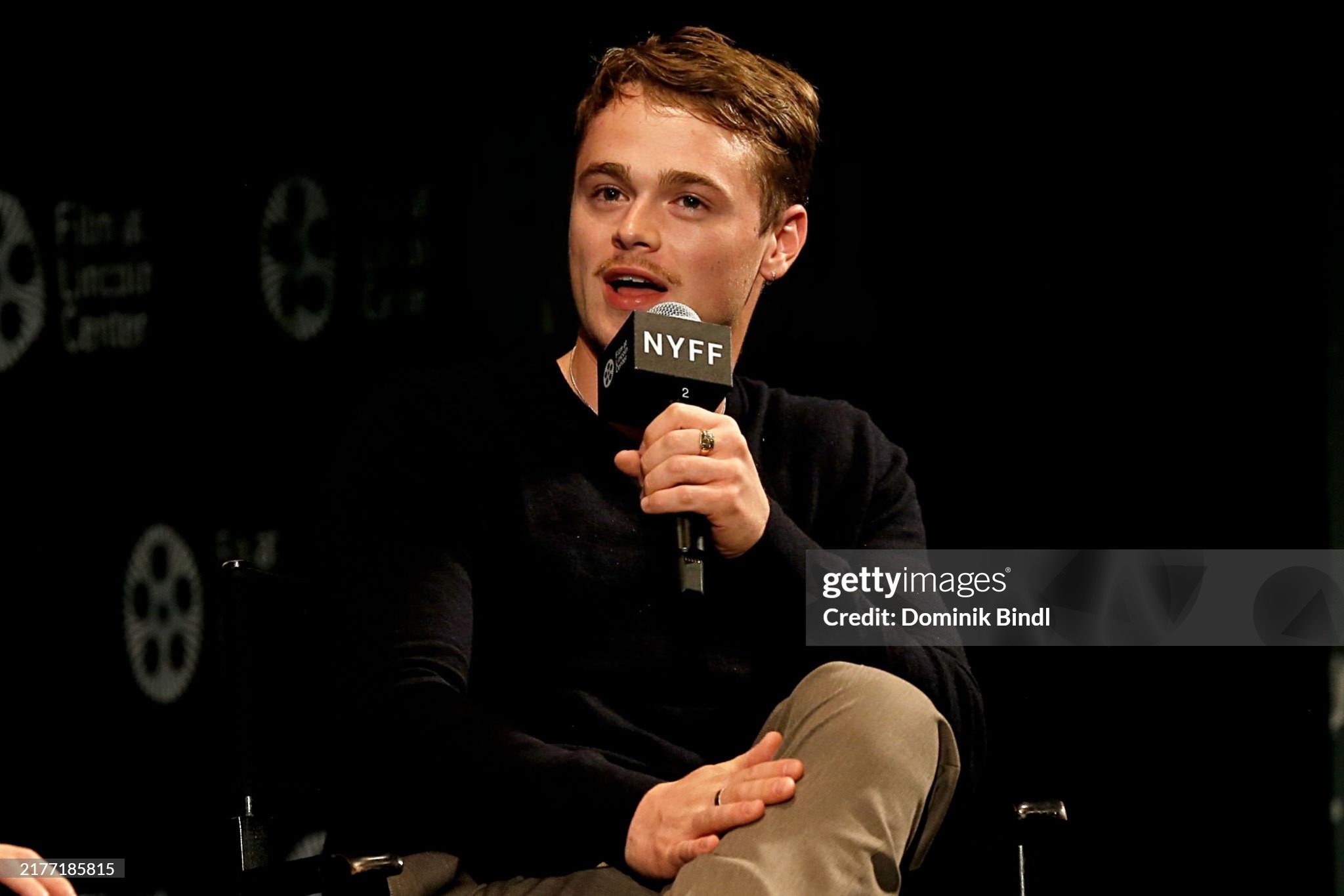 Noah Parker during the Q&A of who by fire at NYFF 62