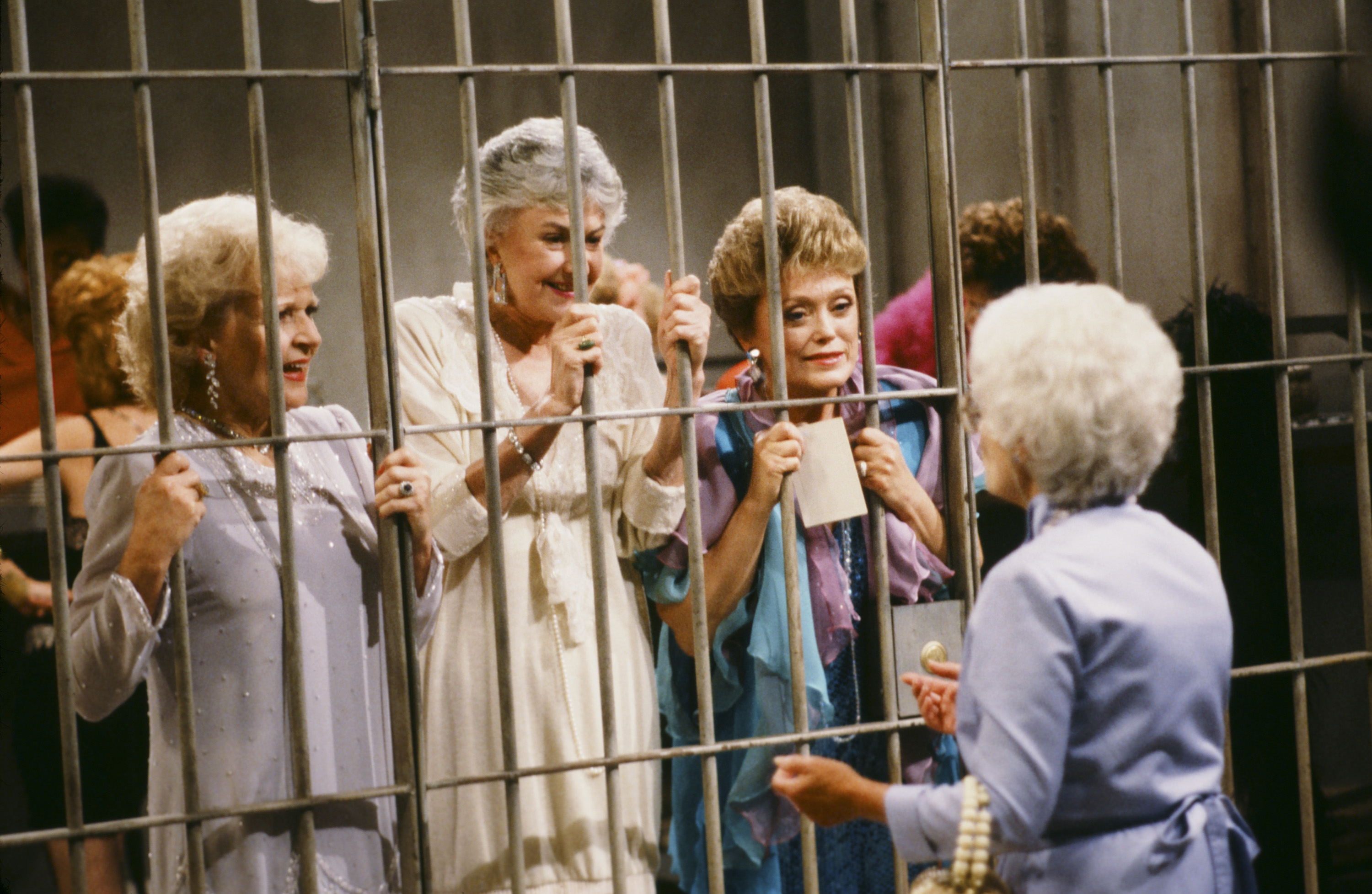 Estelle Getty, Rue McClanahan, Bea Arthur, and Betty White in The Golden Girls (1985)