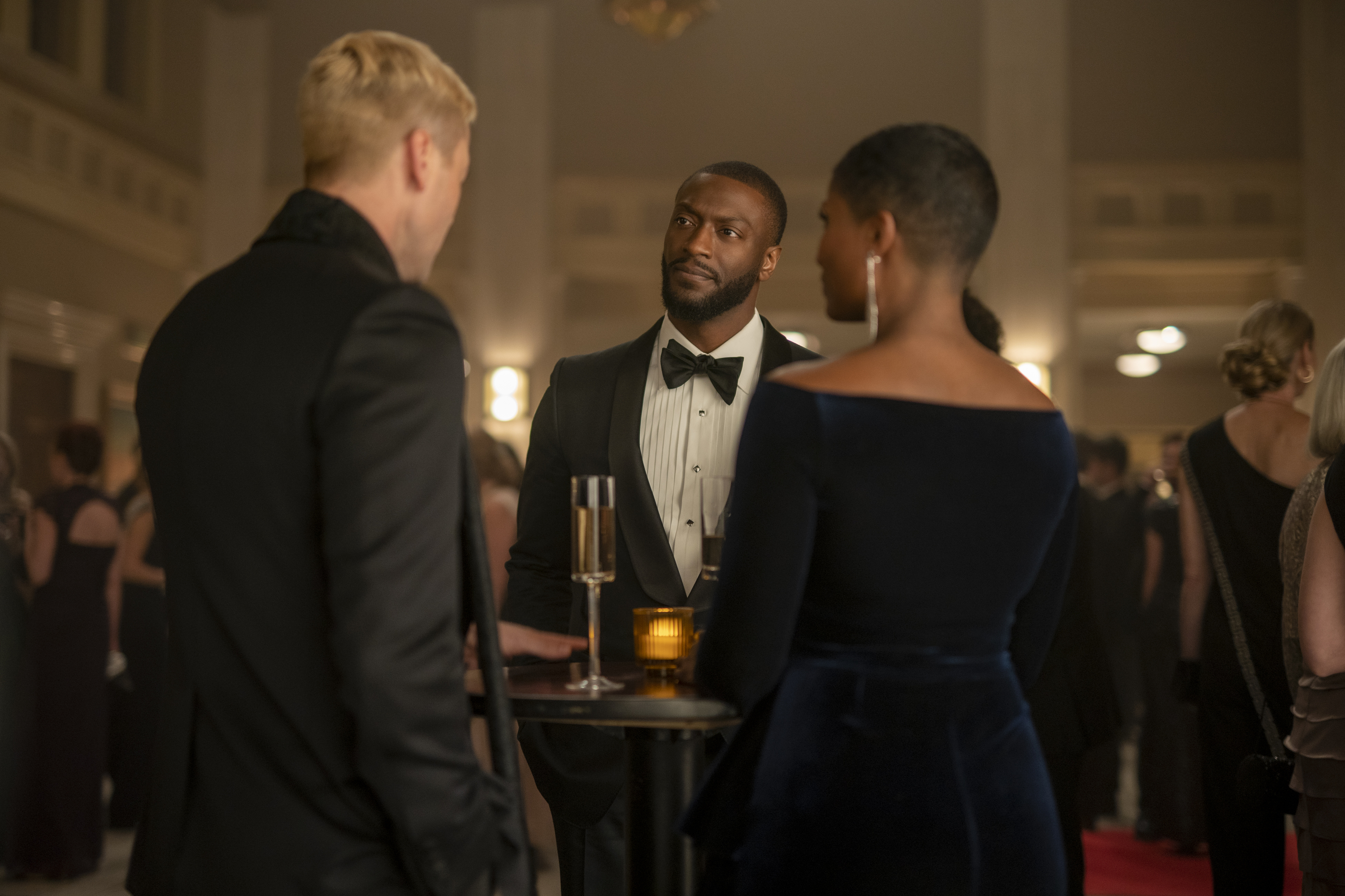 Aldis Hodge, Ryan Eggold, and Samantha Walkes in Cross (2024)