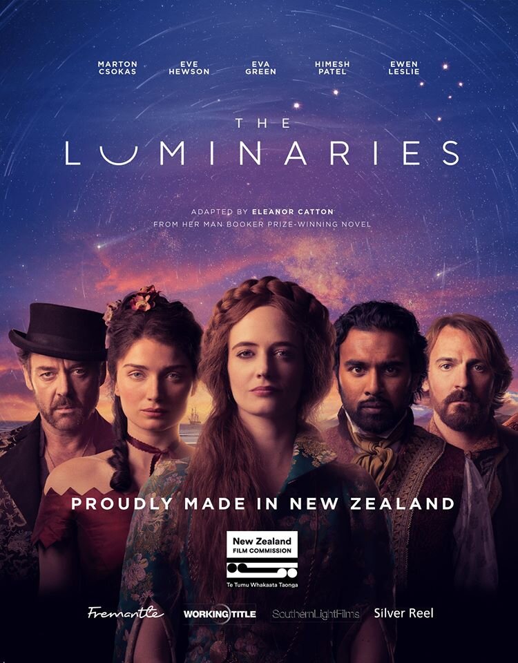 Marton Csokas, Ewen Leslie, Eva Green, Eve Hewson, and Himesh Patel in The Luminaries (2020)