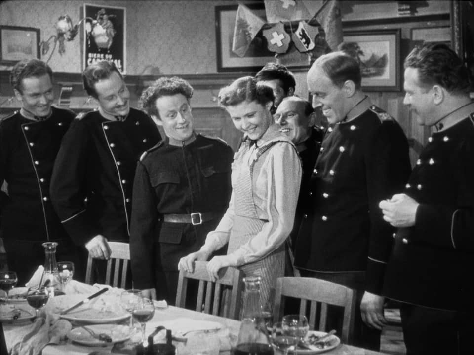 Anne-Marie Blanc, Rudolf Bernhard, Zarli Carigiet, Emil Gerber, Max Knapp, Erwin Kohlund, Schaggi Streuli, and Jakob Sulzer in Gilberte de Courgenay (1941)