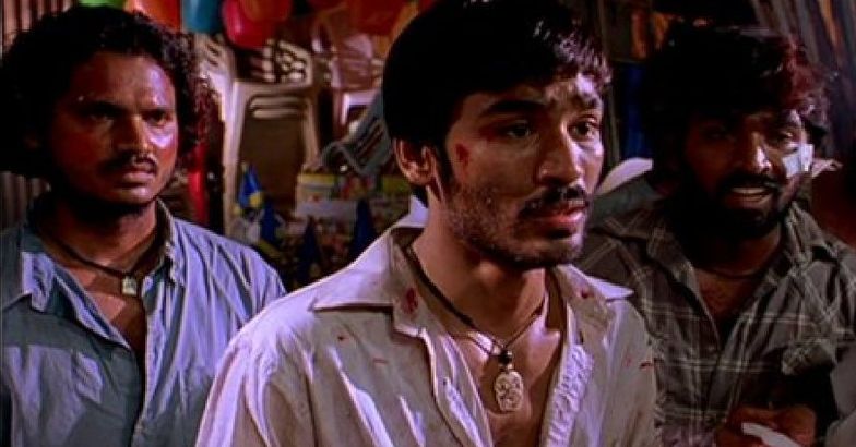 Dhanush, Vijay Sethupathi, and Nitish in Pudhu Pettai (2006)