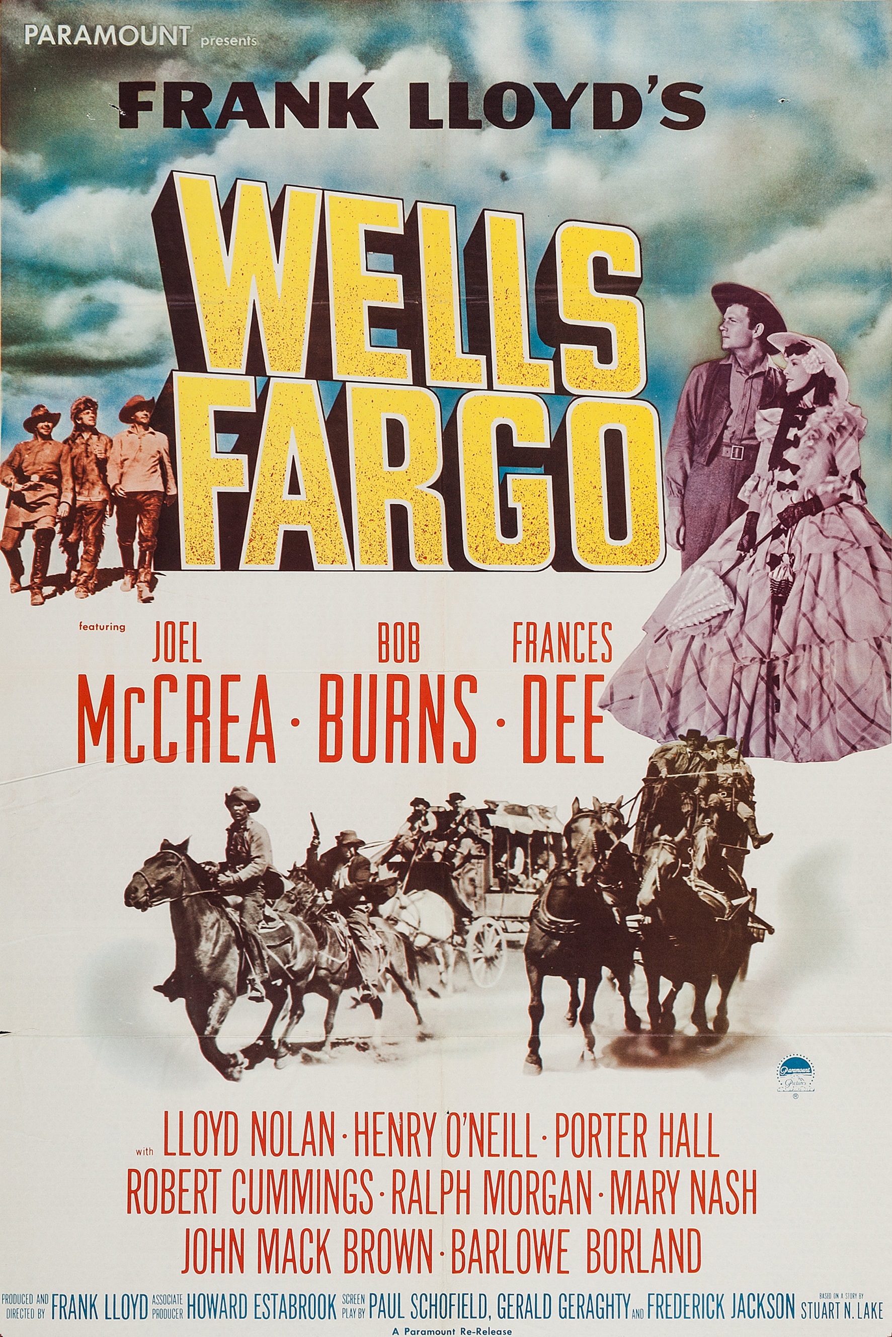 Bob Burns, Frances Dee, and Joel McCrea in Wells Fargo (1937)