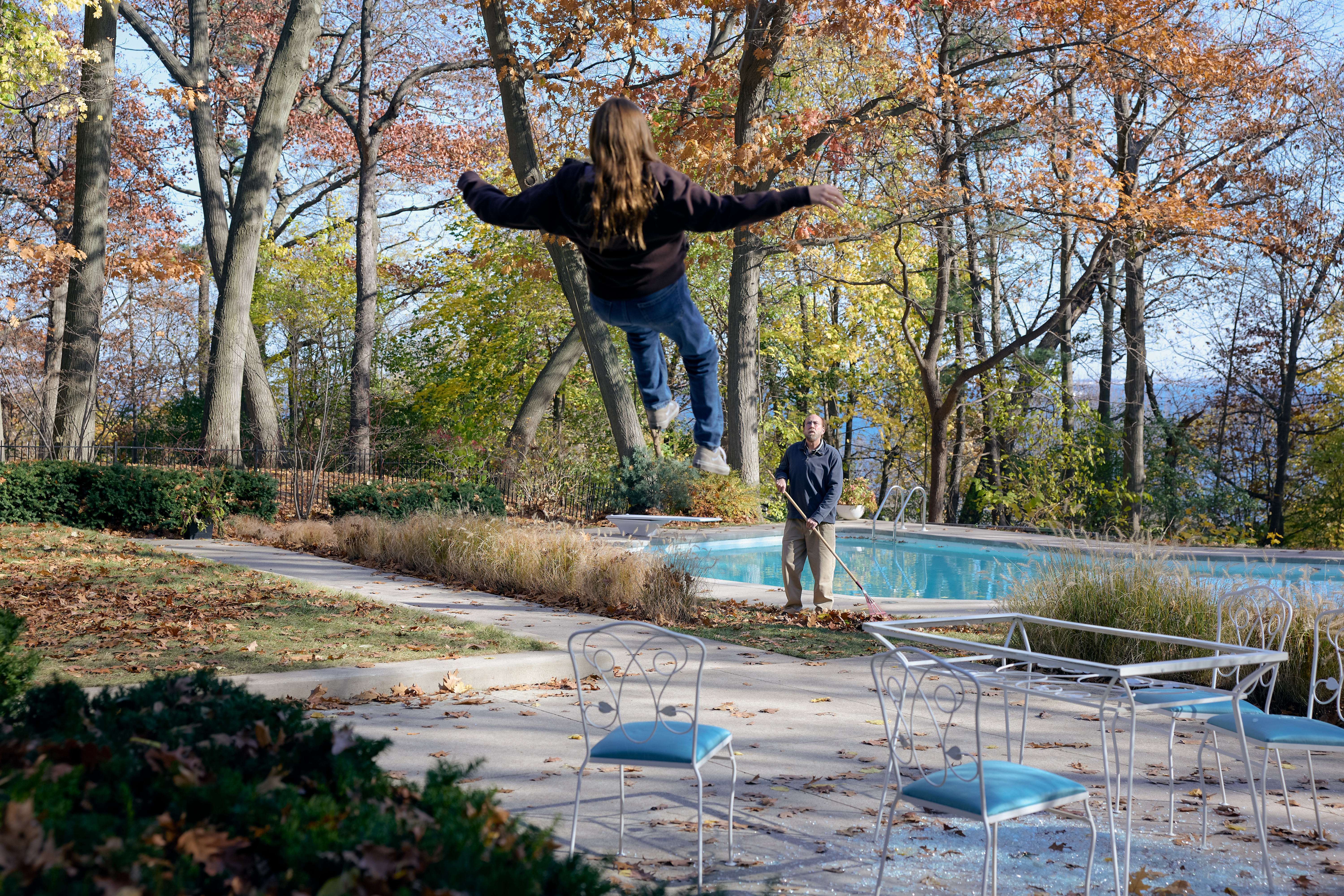 Nicolas Cage and Lily Bird in Dream Scenario (2023)