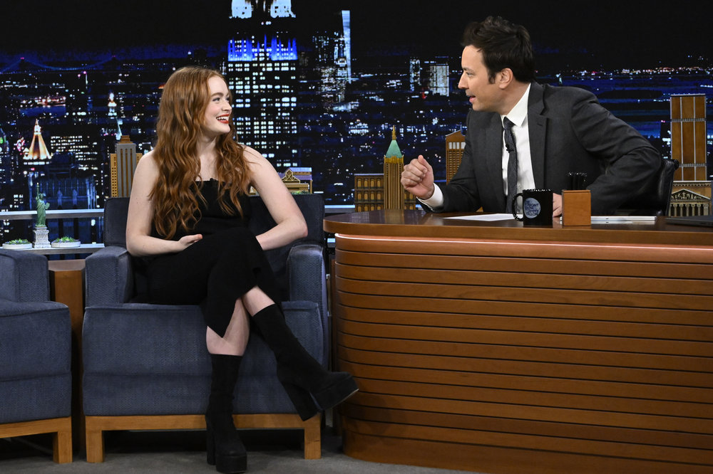 Jimmy Fallon and Sadie Sink in Lea Michele/Sadie Sink/Dayglow (2023)